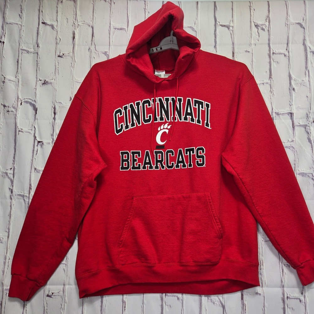 Champion Cincinnati Bearcats Hoodie Mens 2XL Red NCAA Sweatshirt‎ Basketball